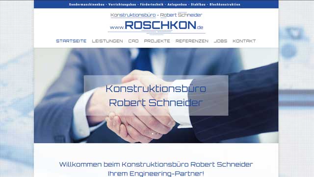 Referenzprojekt: Konstruktionsbüro Robert Schneider — Website von Konrad Griesser